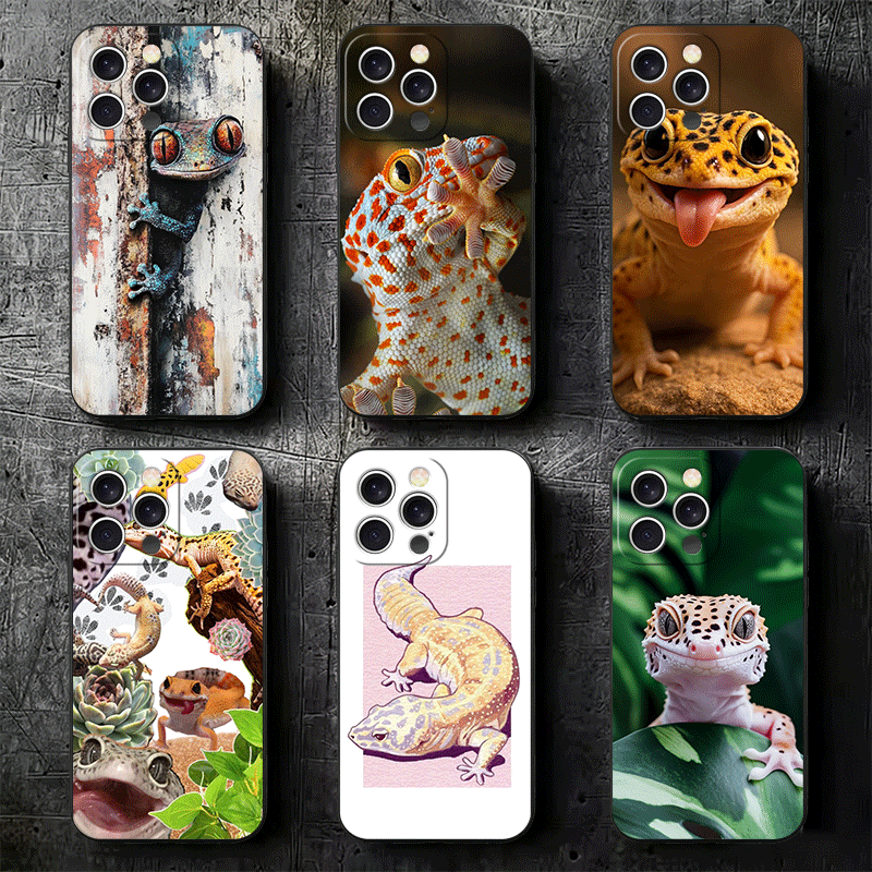 Phone Cases Cute Iphone 13 - Lizards Geckos Cute Pet Soft Phone