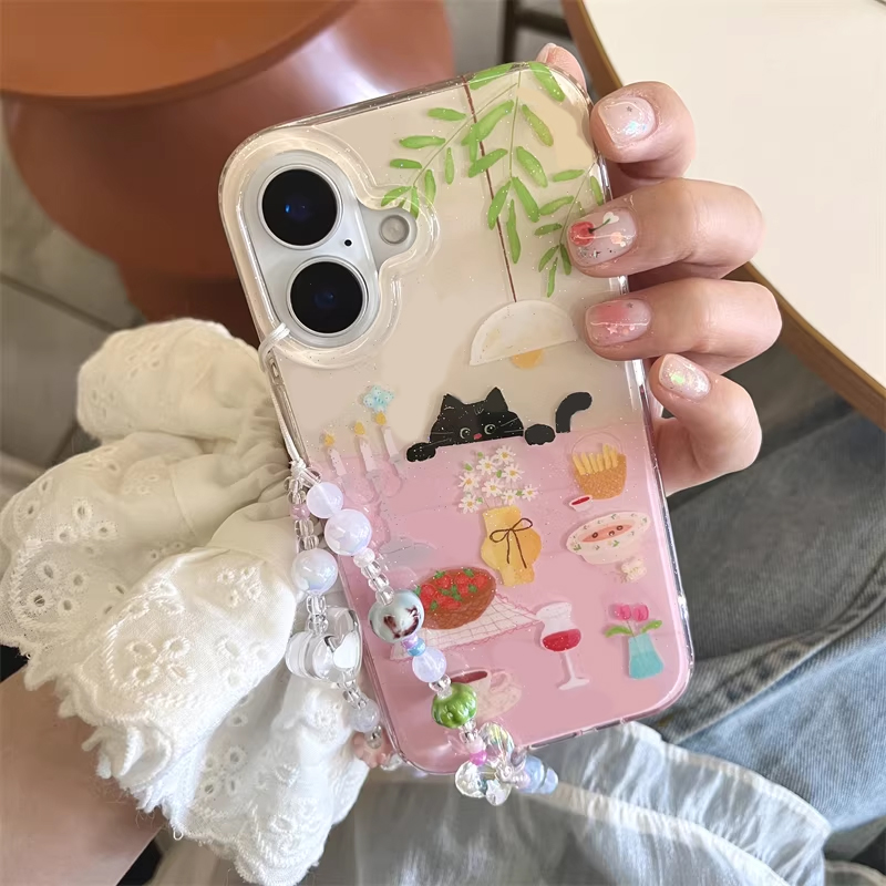 Phone Cases Girls - Ins Girl Cute Dining Table Little