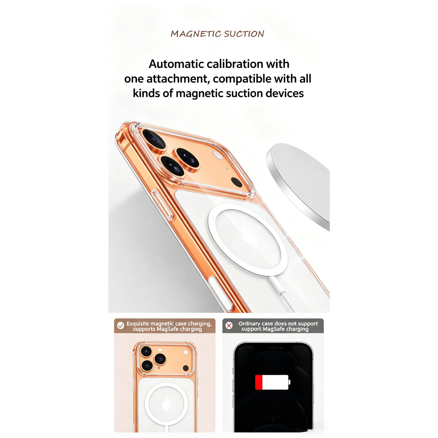 Magnetic Clear Case for iPhone - Transparent Thin Case 评论和价格