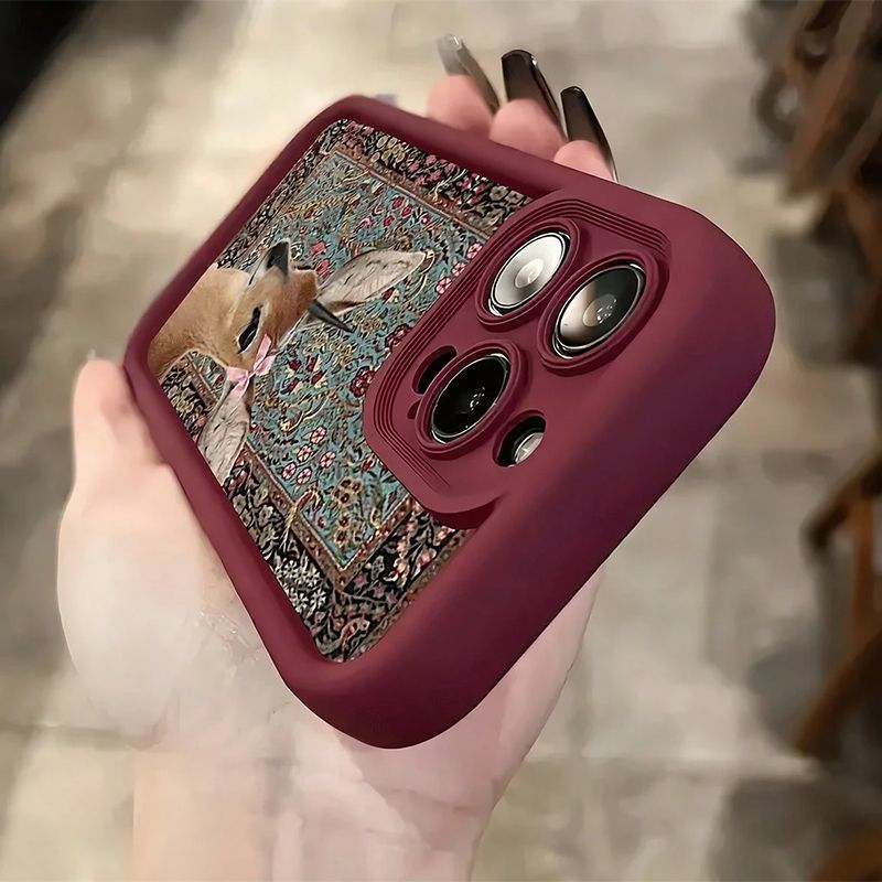 Wine Red Tapestry Deer Print C - Phone Cases Red Deer 评论和价格