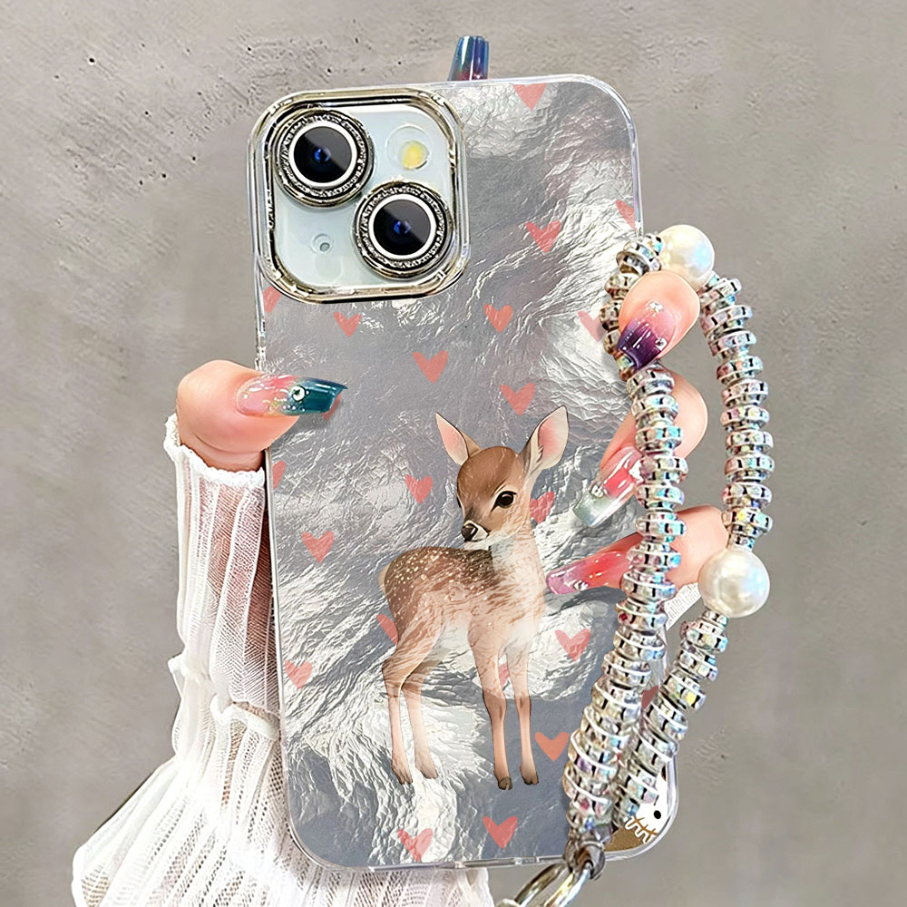 Cute Korean Red Love Deer Phon - Phone Cases Red Deer 评论和价格