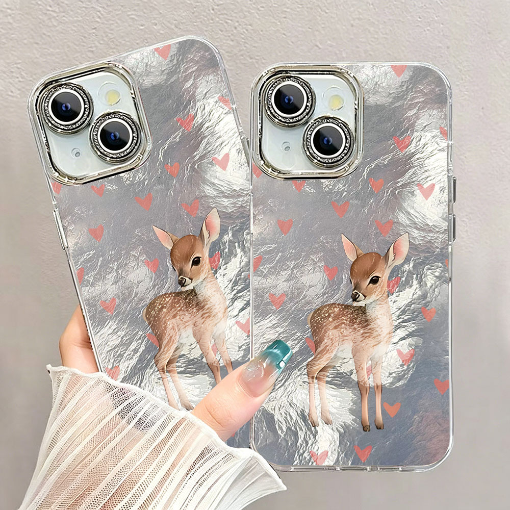 Cute Korean Red Love Deer Phon - Phone Cases Red Deer 评论和价格