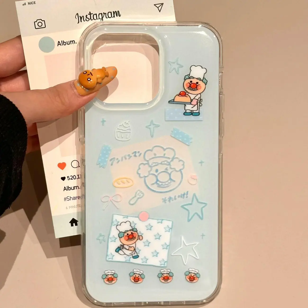 Korean Ins Blue Chef Old Man C - Phone Cases Kawaii 评论和价格