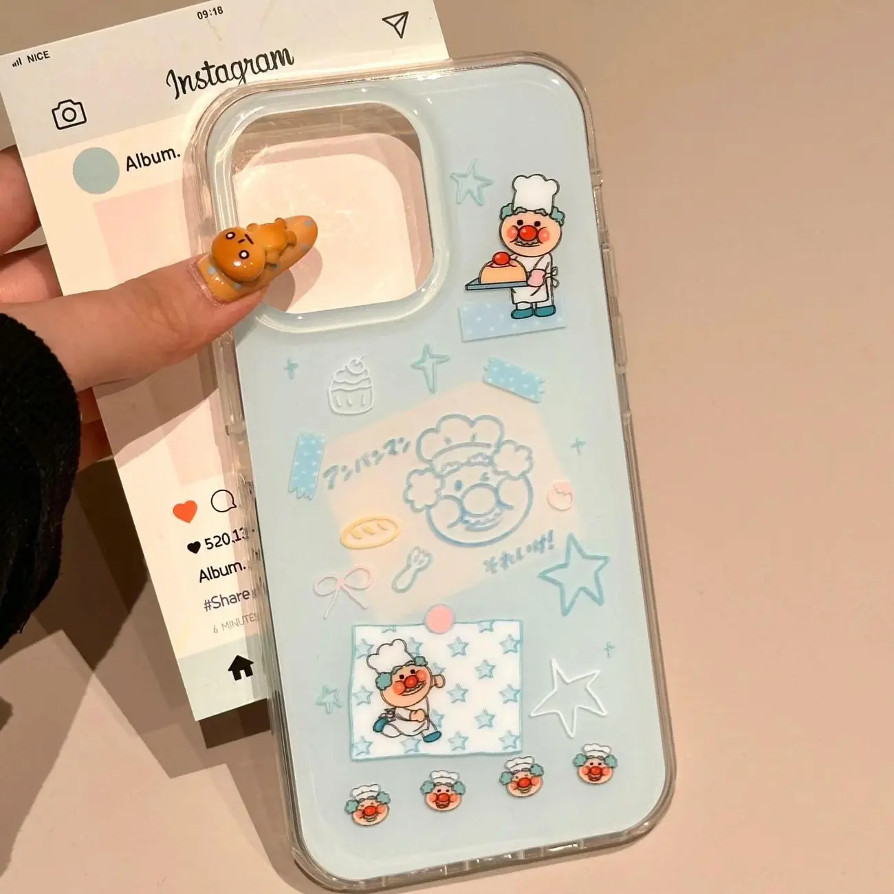 Korean Ins Blue Chef Old Man C - Phone Cases Kawaii 评论和价格