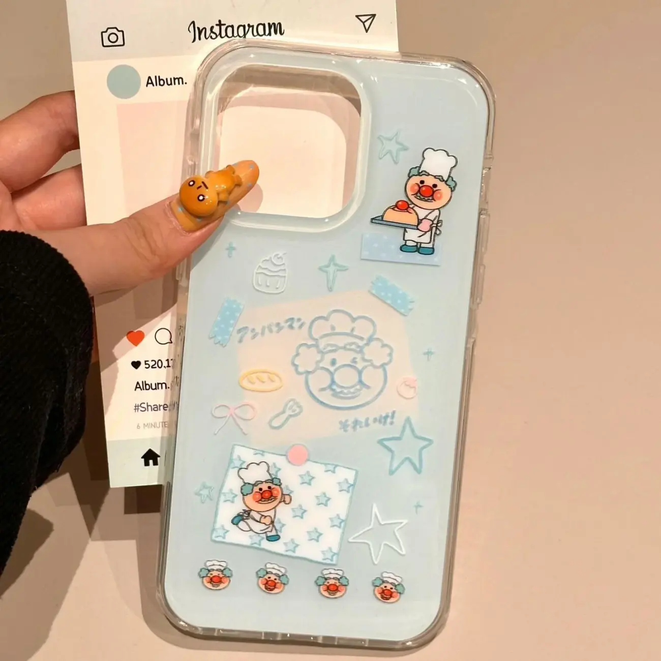 Korean Ins Blue Chef Old Man C - Phone Cases Kawaii 评论和价格