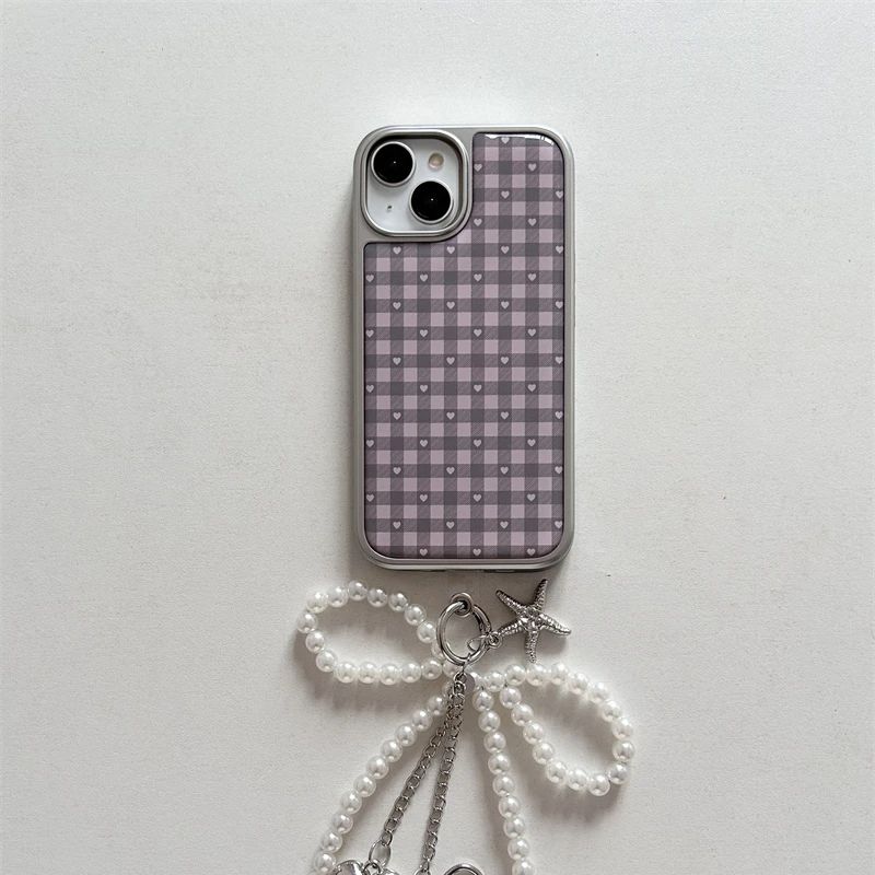 Pink Purple Heart-Shaped Check - Phone Cases Girls 评论和价格