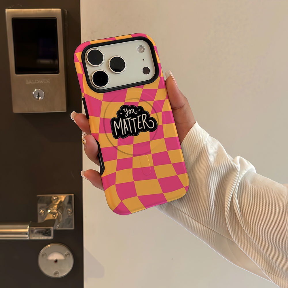 Pink Orange Check Slogan For i - Phone Cases Orange 评论和价格