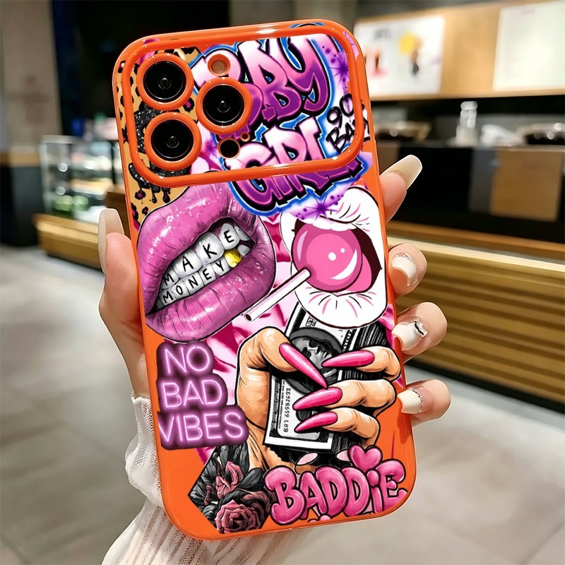 Hip Hop Pink Lips Baby Girl Gr - Phone Cases Girls 评论和价格