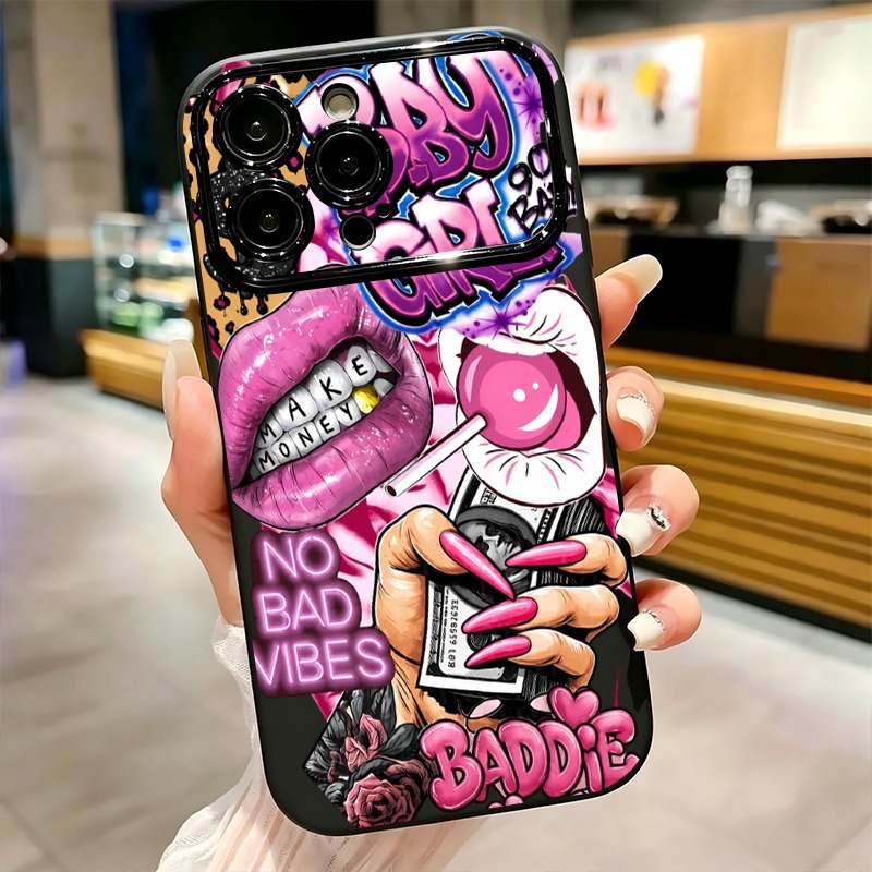 Hip Hop Pink Lips Baby Girl Gr - Phone Cases Girls 评论和价格