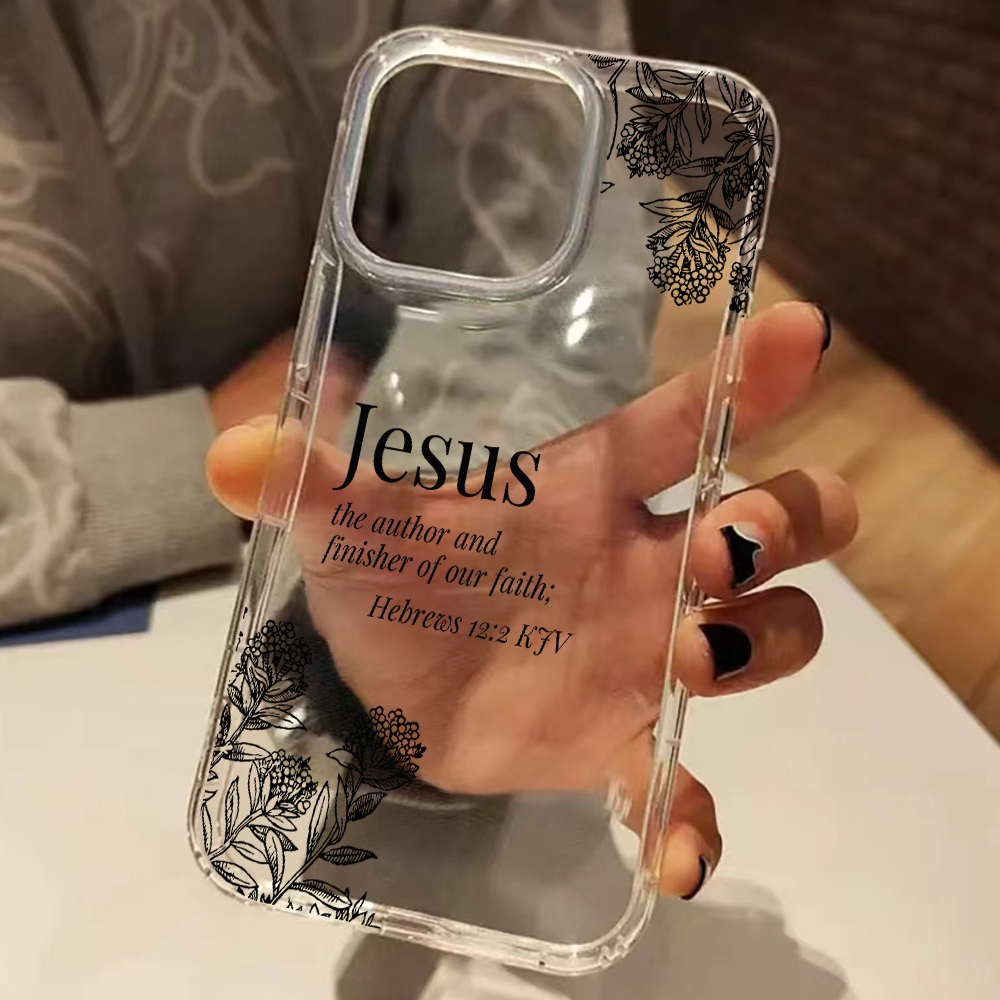 Jesus Bible Verse Floral Patte - Phone Cases Jesus 评论和价格