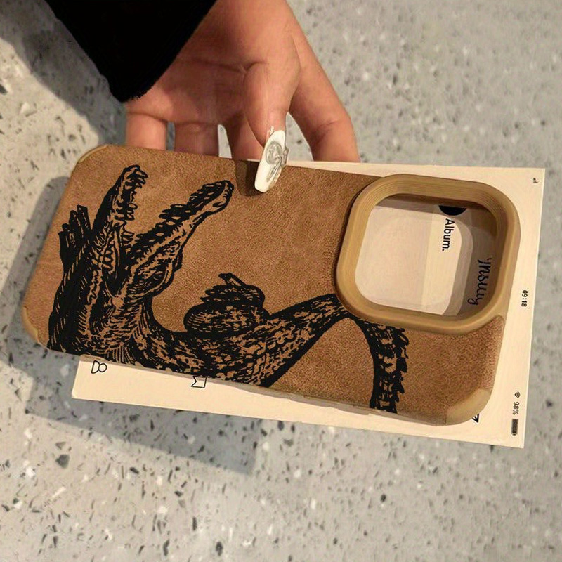 Black Crocodile Pattern TPU Ph - Phone Cases Vape 评论和价格
