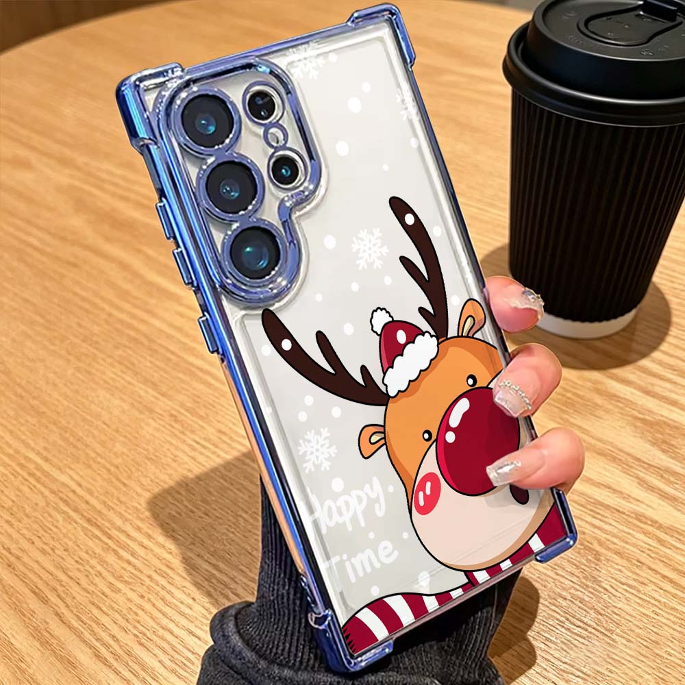 Cartoon Red Nose Deer Anti-Dro - Phone Cases Red Deer 评论和价格