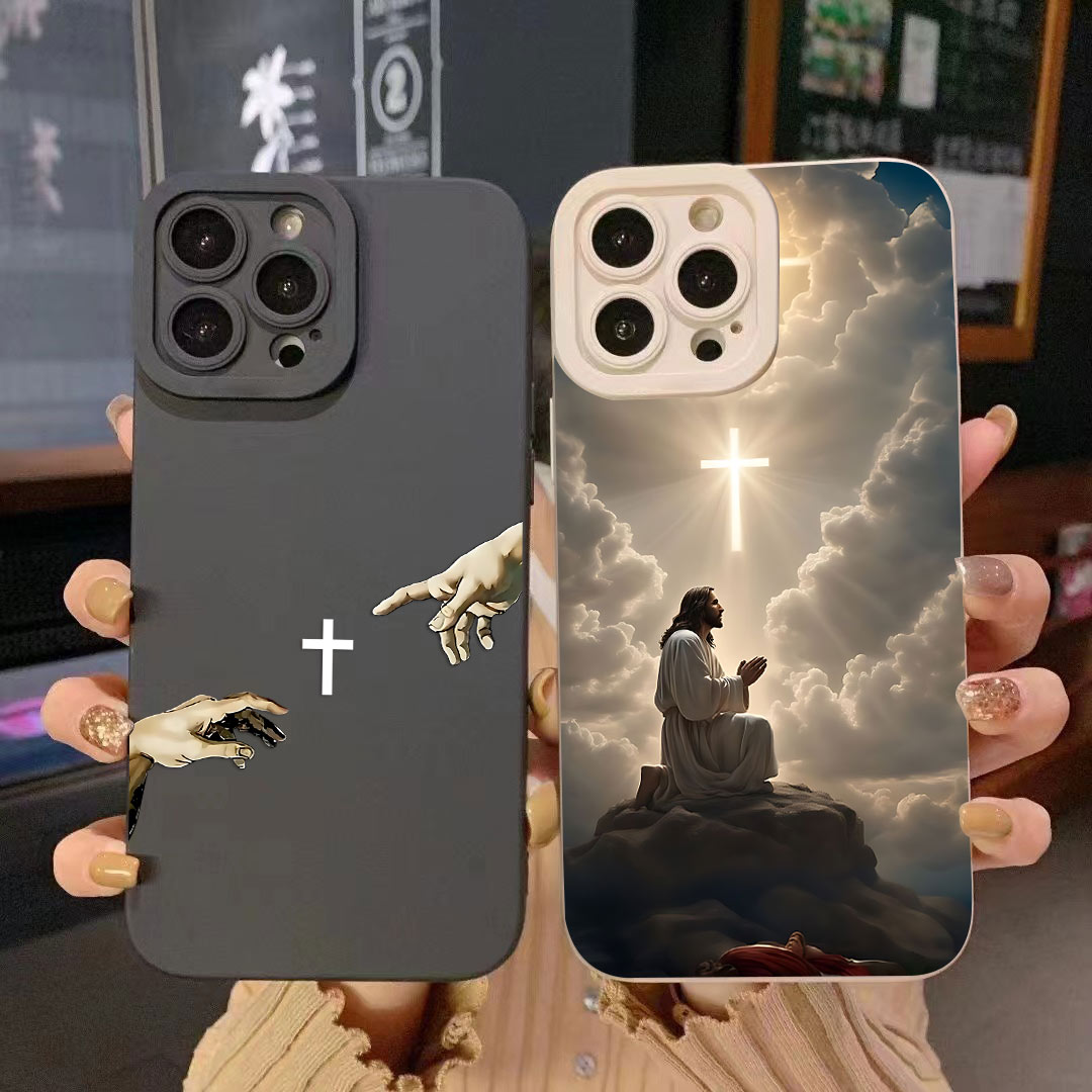 Jesus Cross Painted Anti-Shock - Phone Cases Jesus 评论和价格