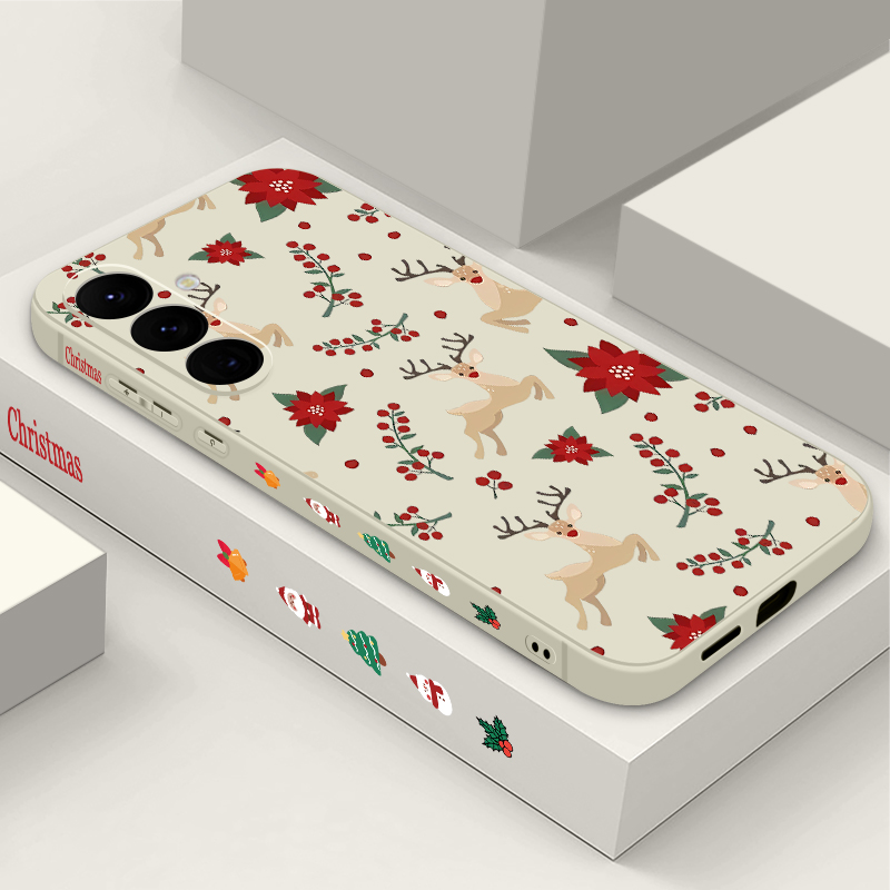 Red Deer Flowers Pattern Phone - Phone Cases Red Deer 评论和价格