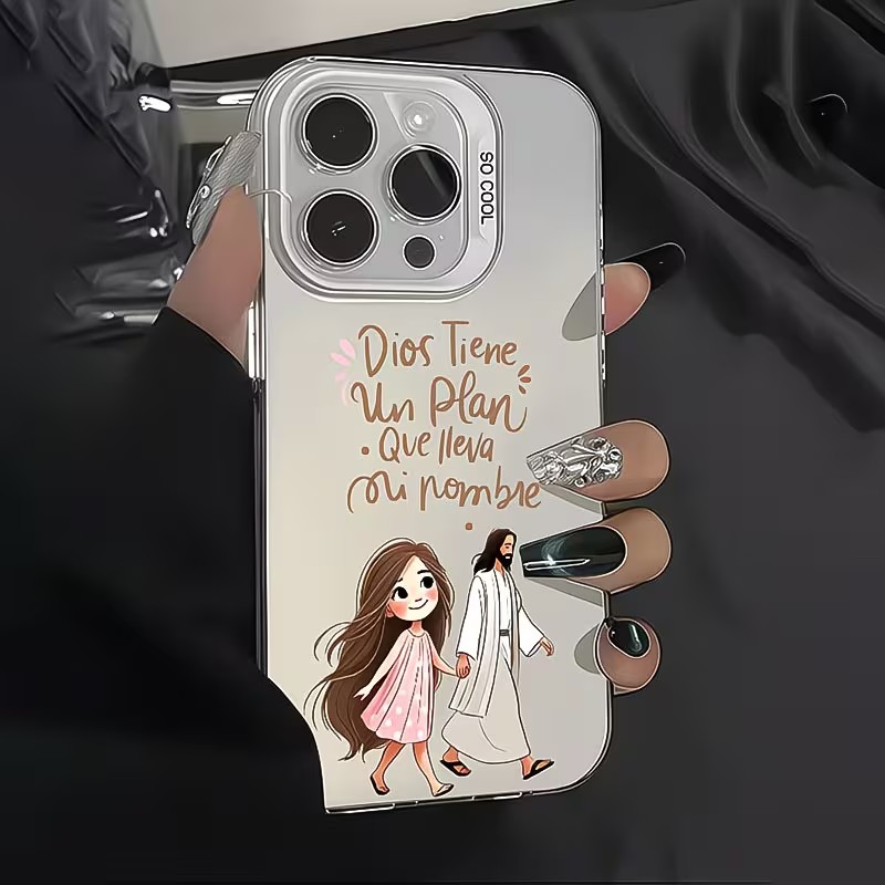 Cute Girl Walking With God Mat - Phone Cases Girls 评论和价格