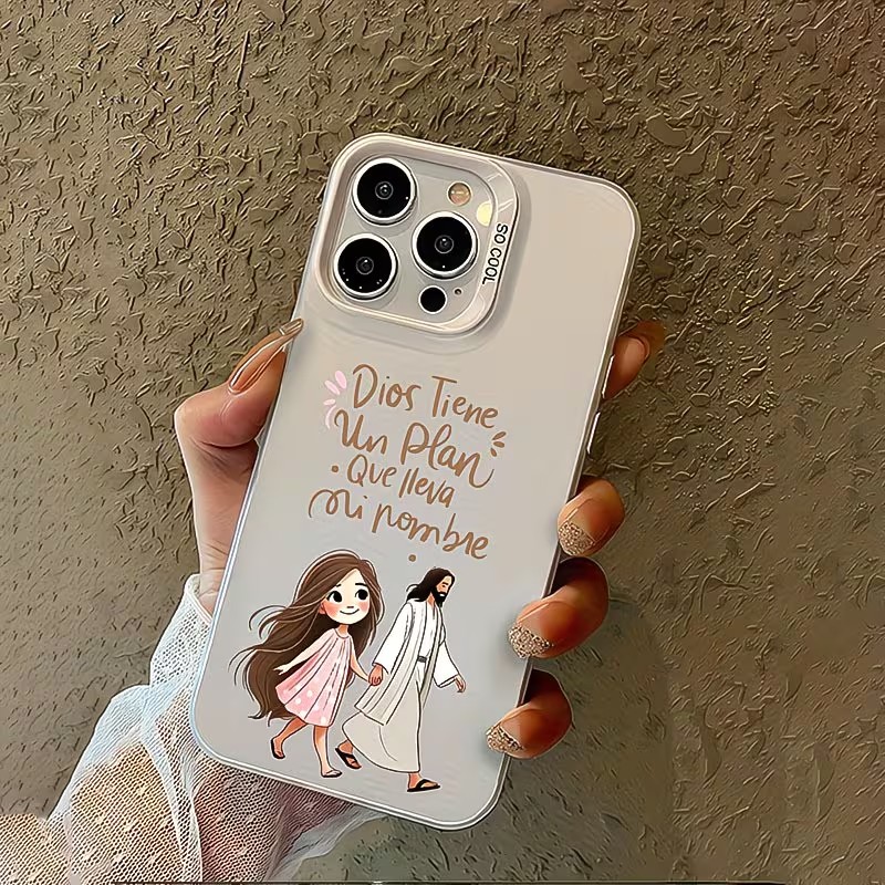 Cute Girl Walking With God Mat - Phone Cases Girls 评论和价格