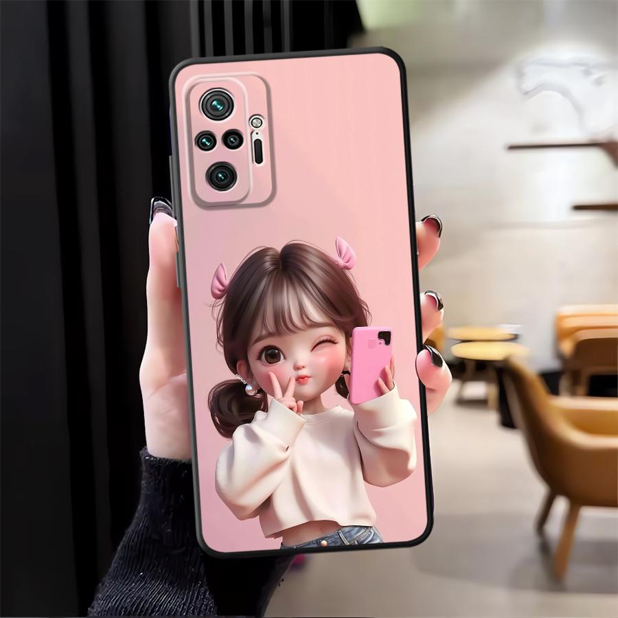 Cartoon Girl Pattern Funda Pho - Phone Cases Girls 评论和价格