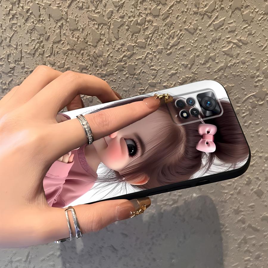Cartoon Girl Pattern Funda Pho - Phone Cases Girls 评论和价格