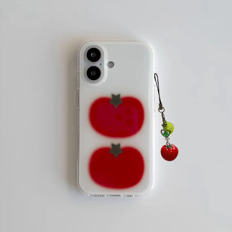 Korean Ins Two Ted Tomato Cart - Phone Cases Kawaii 评论和价格