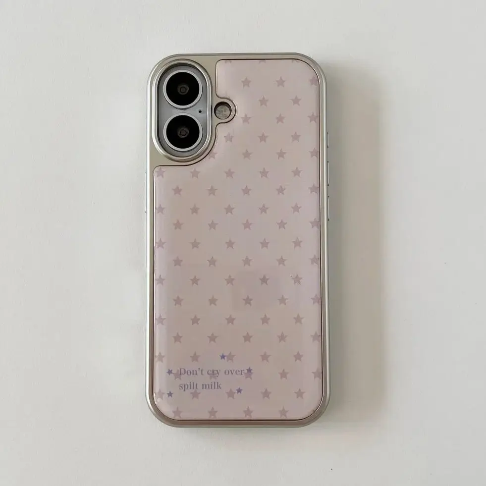 Korean Ins Girl Heart Pink Sta - Phone Cases Girls 评论和价格