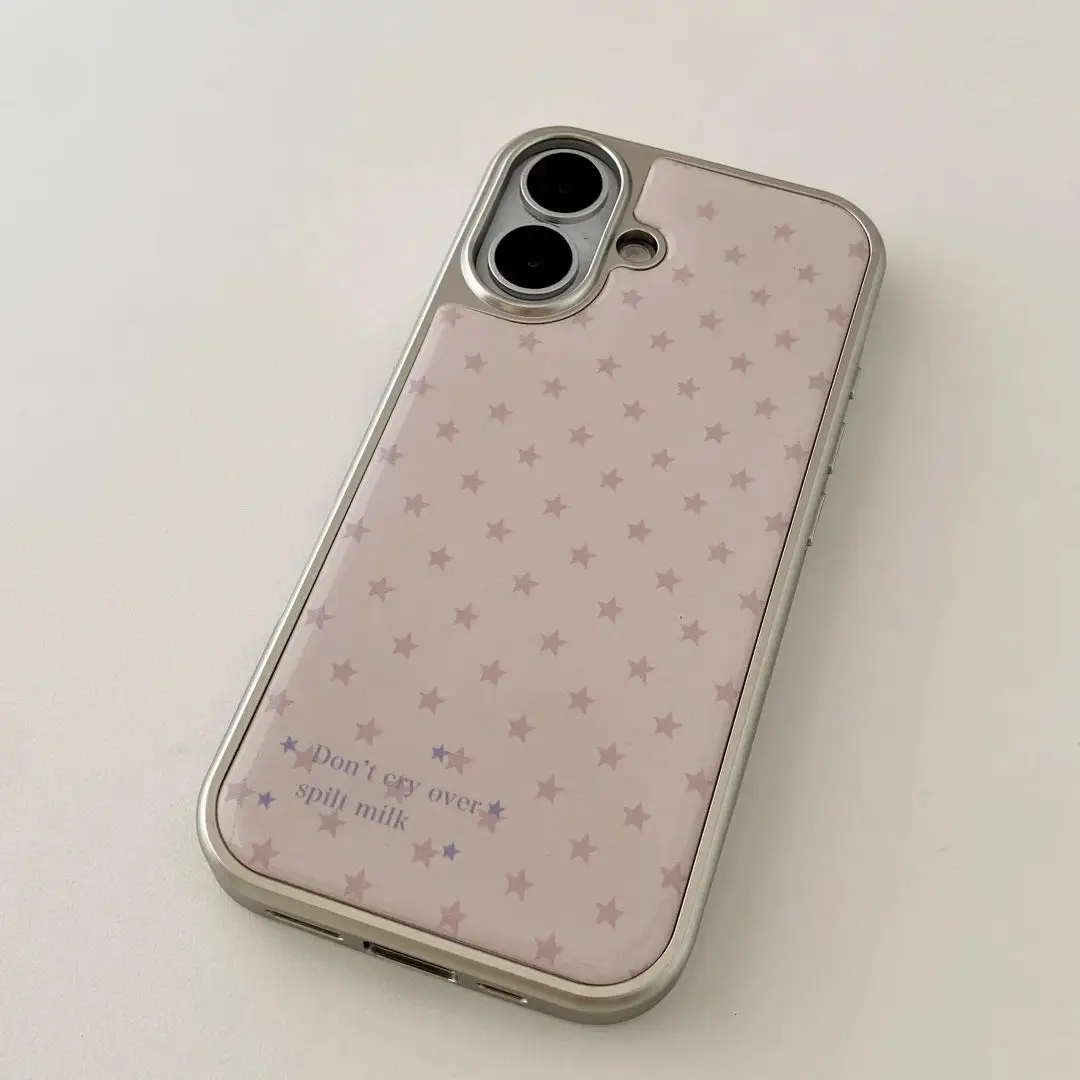 Korean Ins Girl Heart Pink Sta - Phone Cases Girls 评论和价格