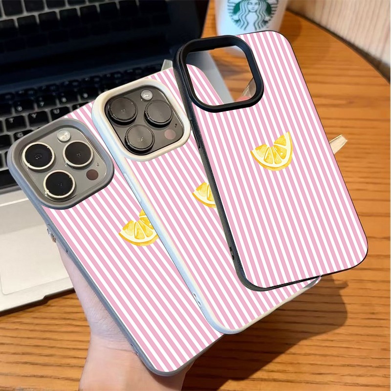 Orange Pink and White Stripes  - Phone Cases Orange 评论和价格