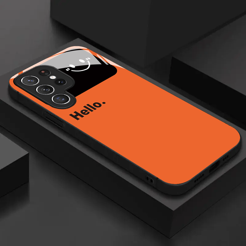 Simplified orange glass phone  - Phone Cases Orange 评论和价格