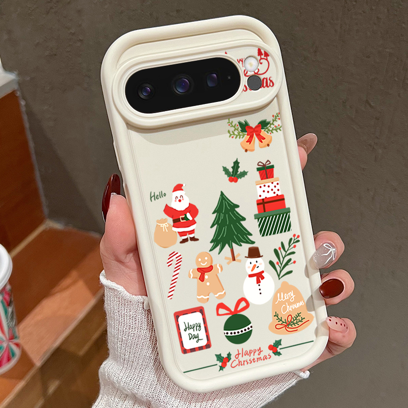 Happy Christmas Pattern Soft T - Google Pixel 9 评论和价格