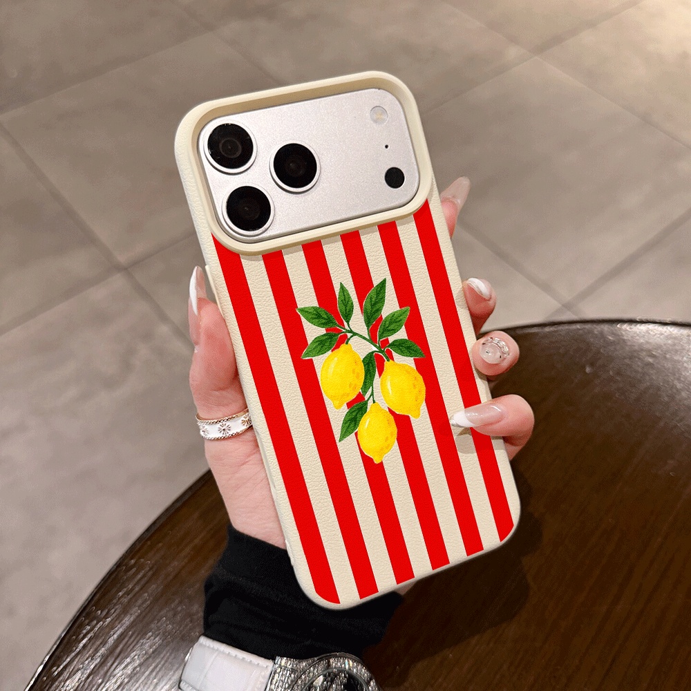 Orange Striped Lemon Phone Cas - Phone Cases Orange 评论和价格