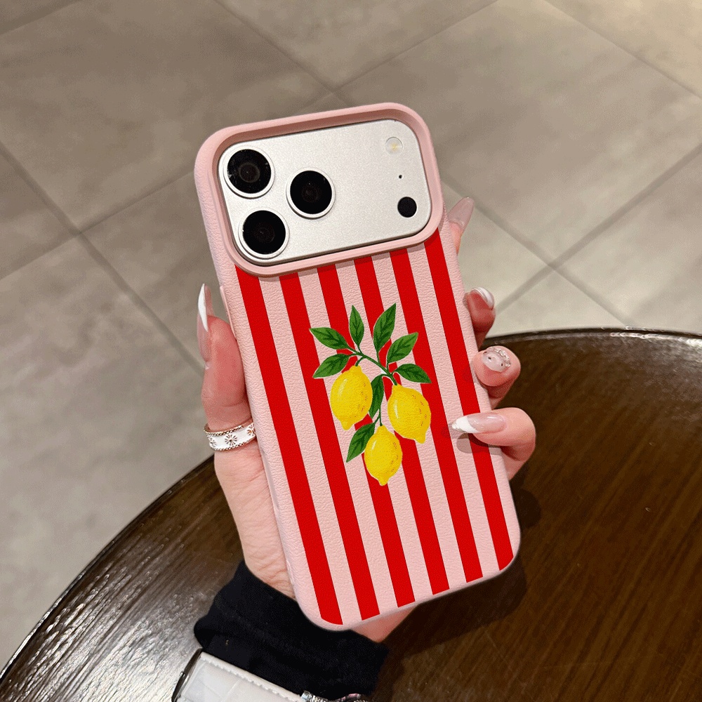 Orange Striped Lemon Phone Cas - Phone Cases Orange 评论和价格