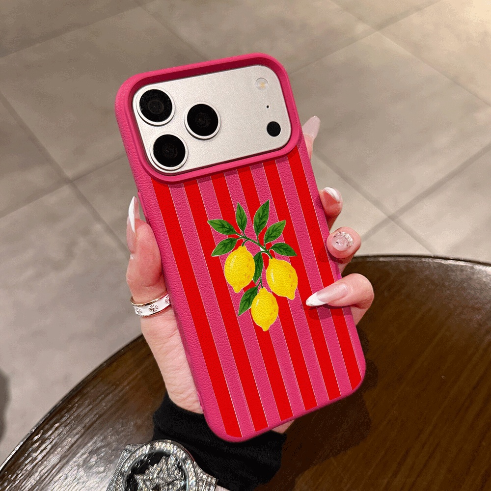 Orange Striped Lemon Phone Cas - Phone Cases Orange 评论和价格