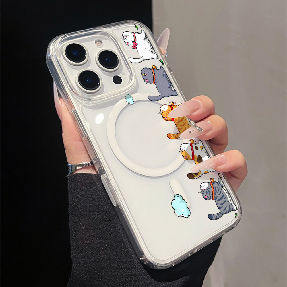 Cute Cartoon Cat Clear Phone C - Phone Cases Cute Iphone 13 评论和价格