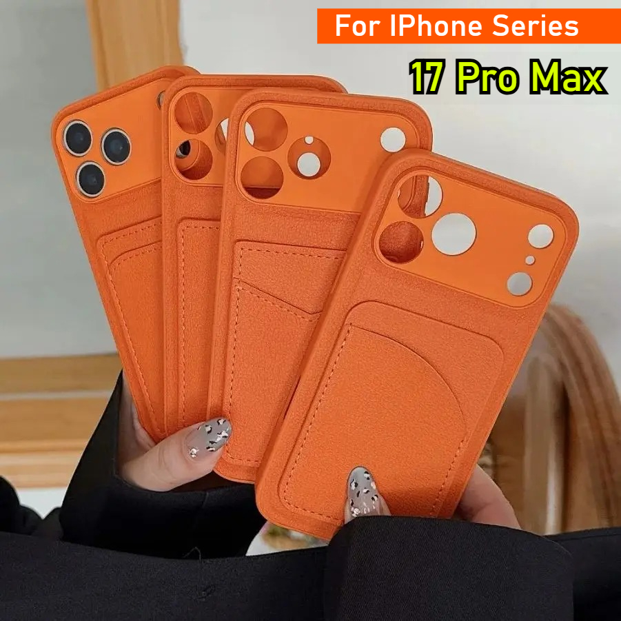 Leather Orange Color Card Hold - Phone Cases Orange 评论和价格