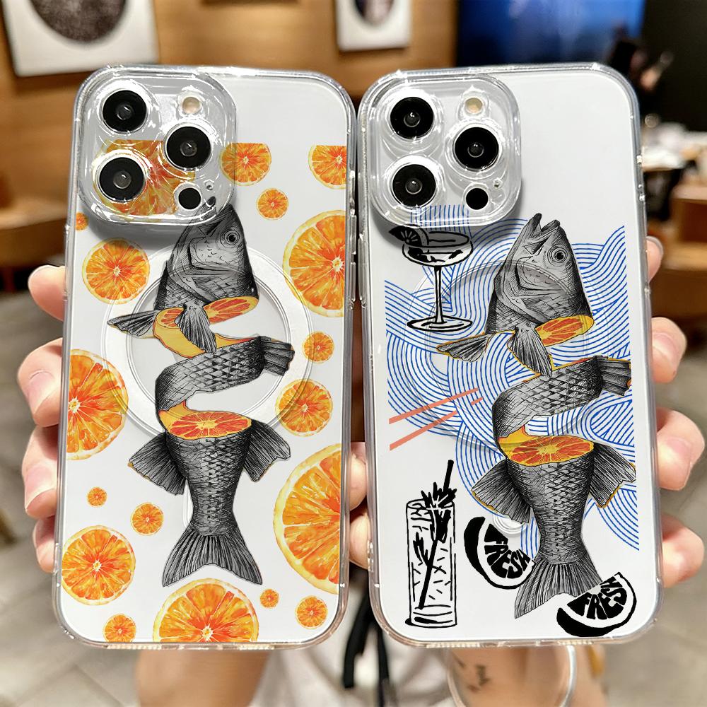 Orange Tide Fish Club Phone Ca - Phone Cases Orange 评论和价格
