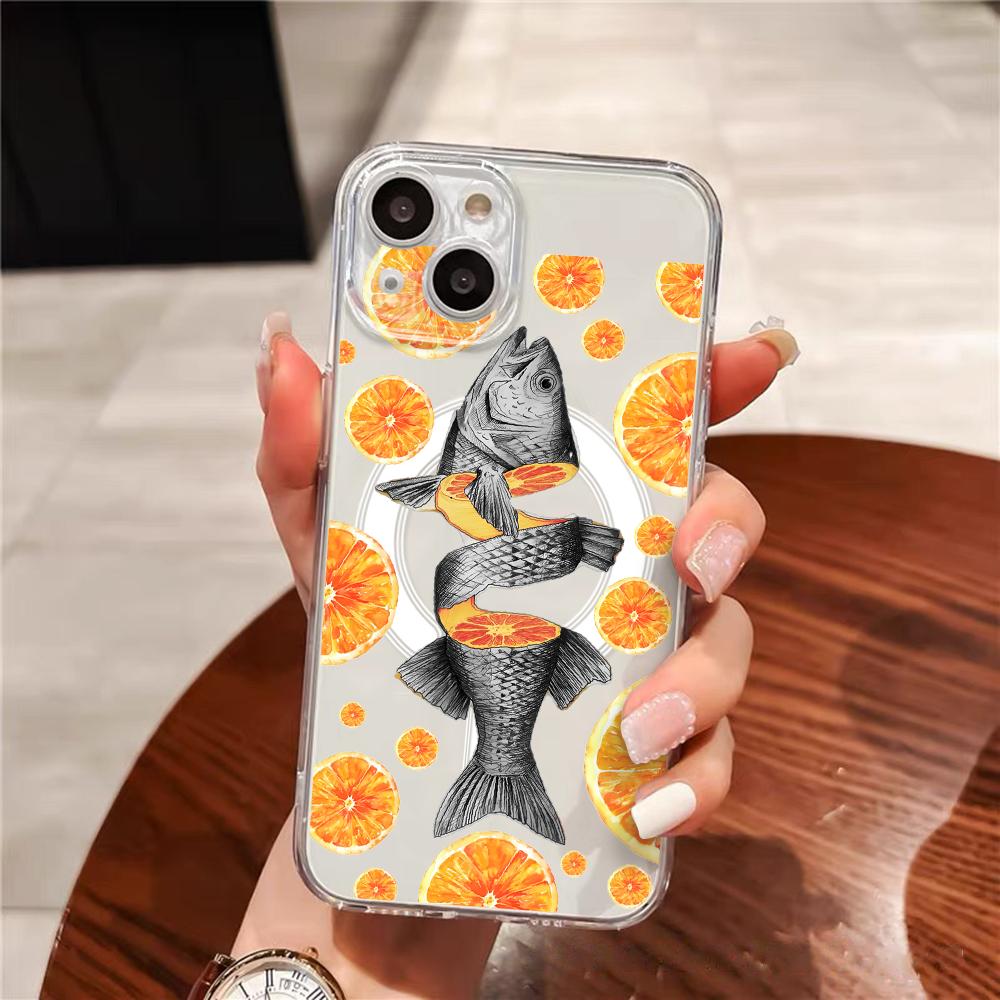 Orange Tide Fish Club Phone Ca - Phone Cases Orange 评论和价格