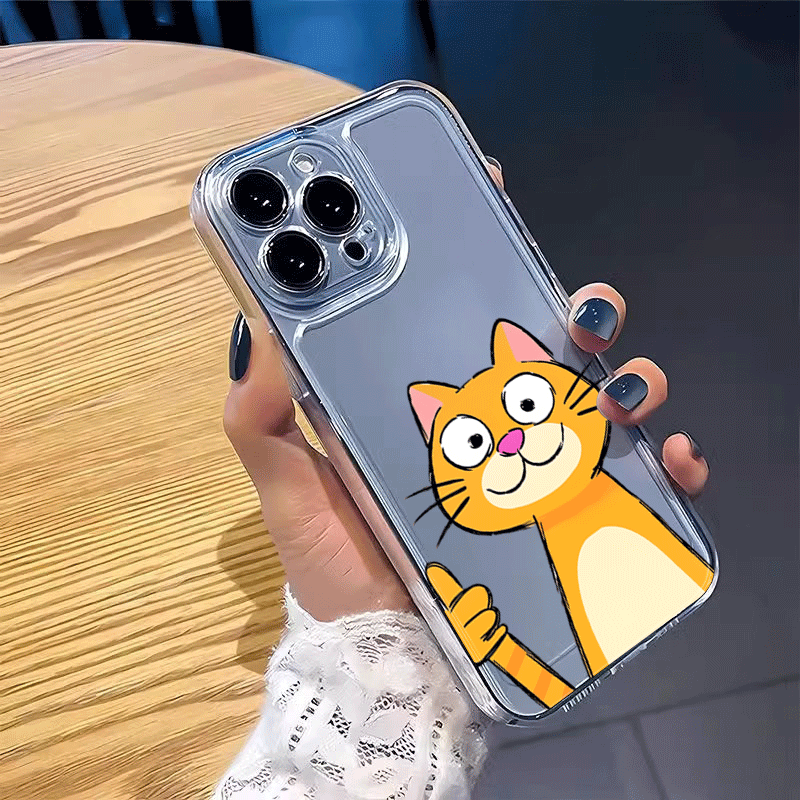 Cartoon Orange Cat Phone Case  - Phone Cases Orange 评论和价格