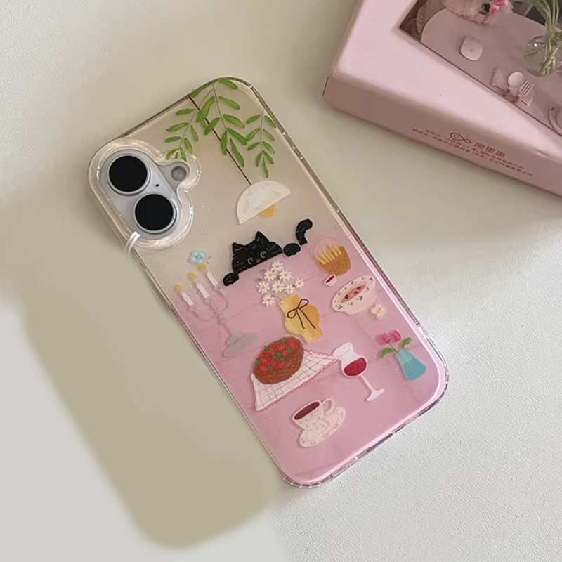 Ins Girl Cute Dining Table Lit - Phone Cases Girls 评论和价格