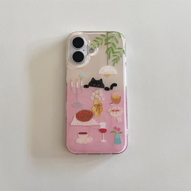 Ins Girl Cute Dining Table Lit - Phone Cases Girls 评论和价格