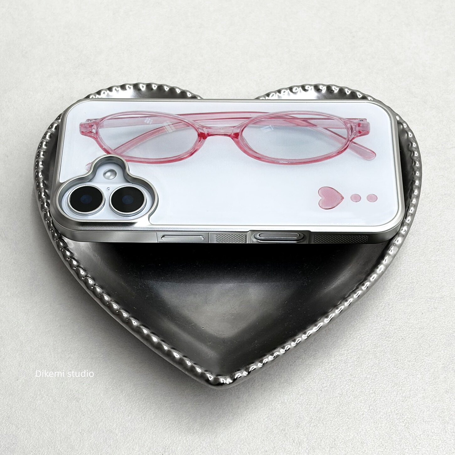 Korean ins Girl Heart Pink Gla - Phone Cases Girls 评论和价格