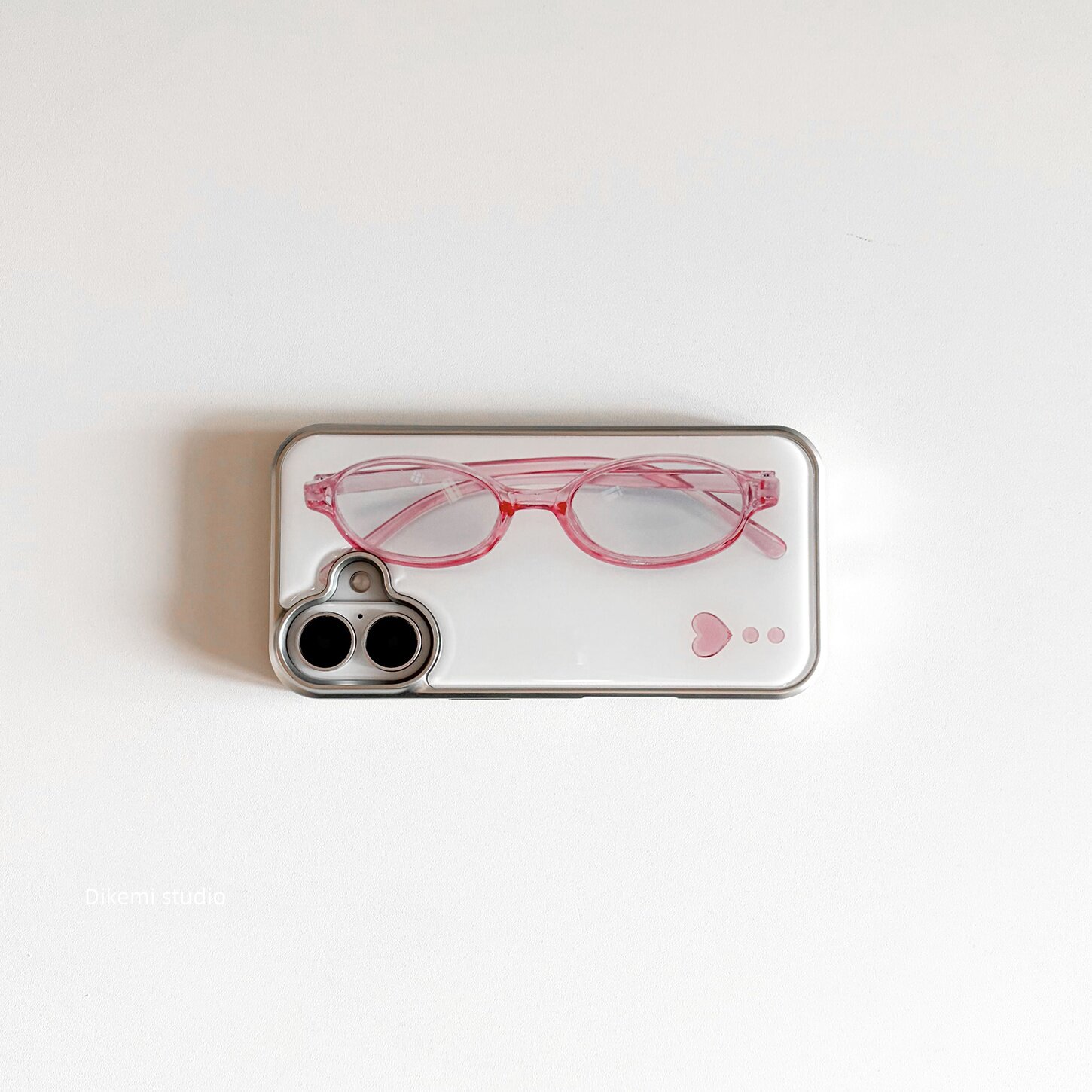 Korean ins Girl Heart Pink Gla - Phone Cases Girls 评论和价格