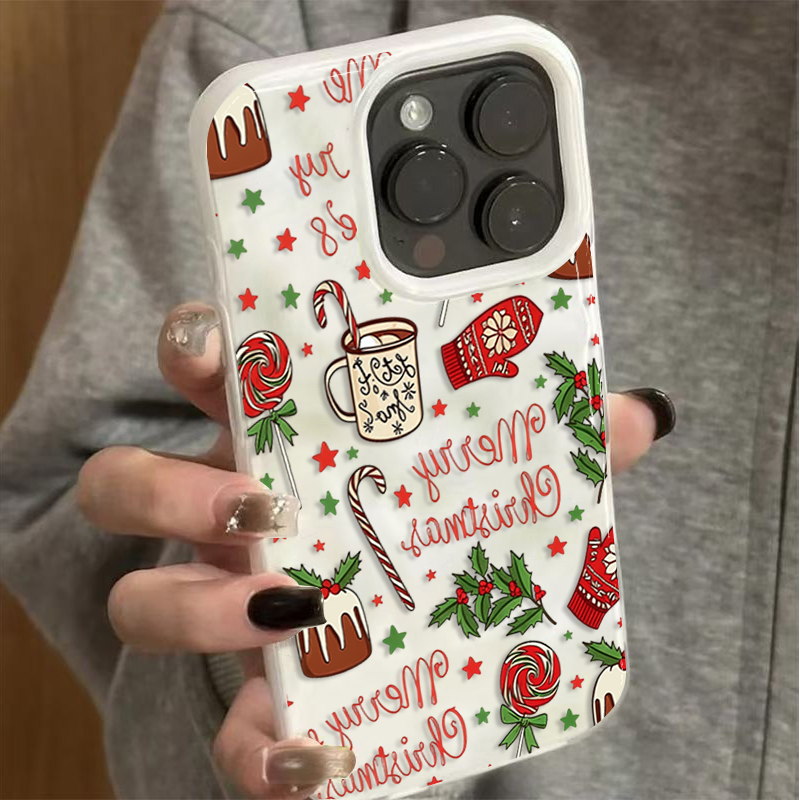 Cute Festive Christmas Pattern - Phone Cases Cute Iphone 13 评论和价格