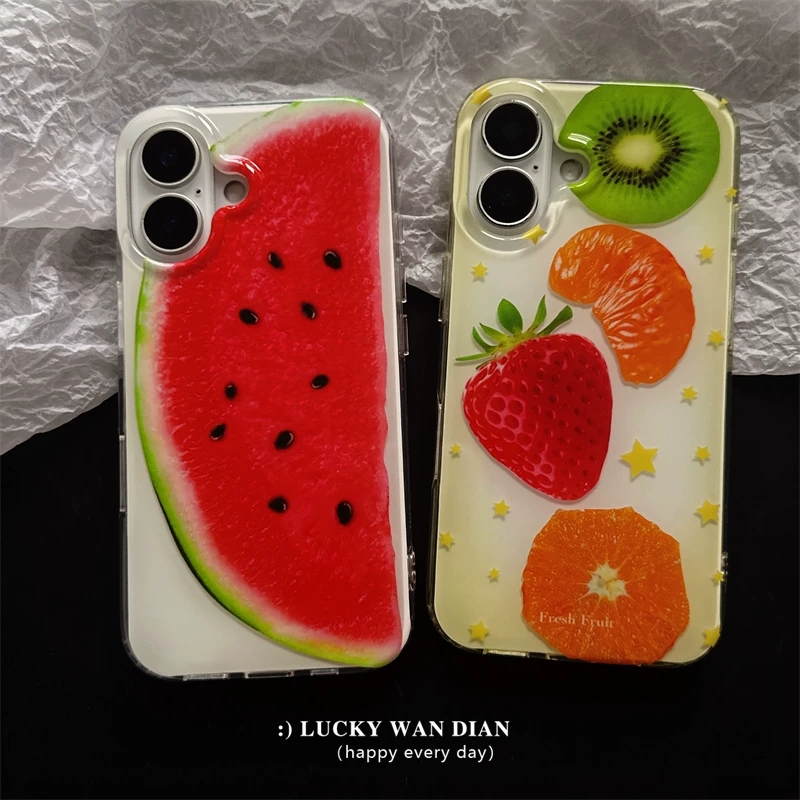 Summer Full Screen Fruits Stra - Phone Cases Orange 评论和价格