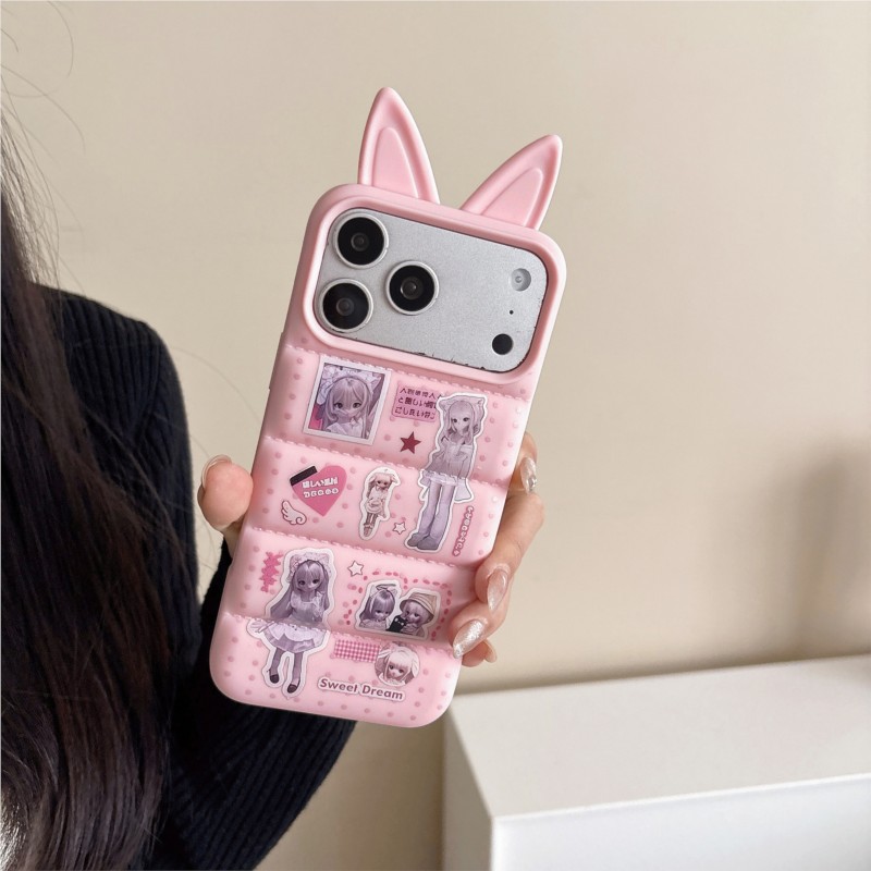 Japanese Y2K Cute Bunny Ear Ph - Phone Cases Girls 评论和价格