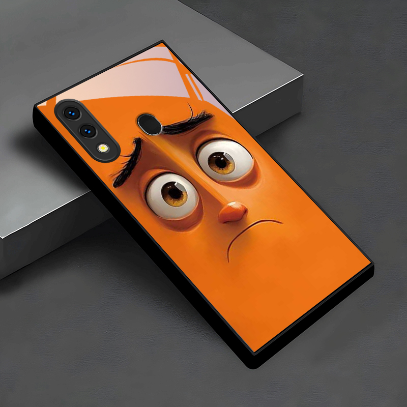 Pouty Orange Buddy Black Glass - Phone Cases Orange 评论和价格