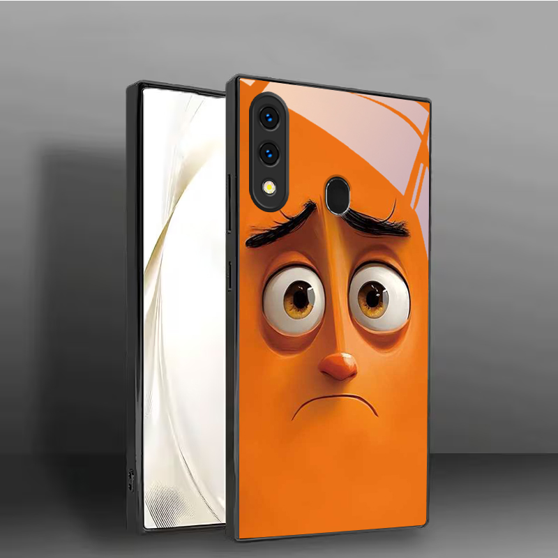 Pouty Orange Buddy Black Glass - Phone Cases Orange 评论和价格